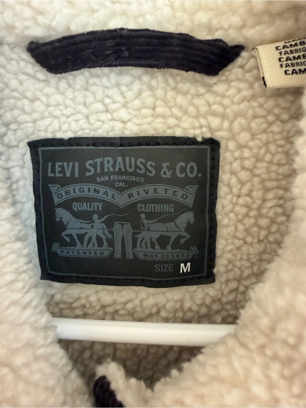 Levi's Black Sherpa-Lined Corduroy Bomber Jacket